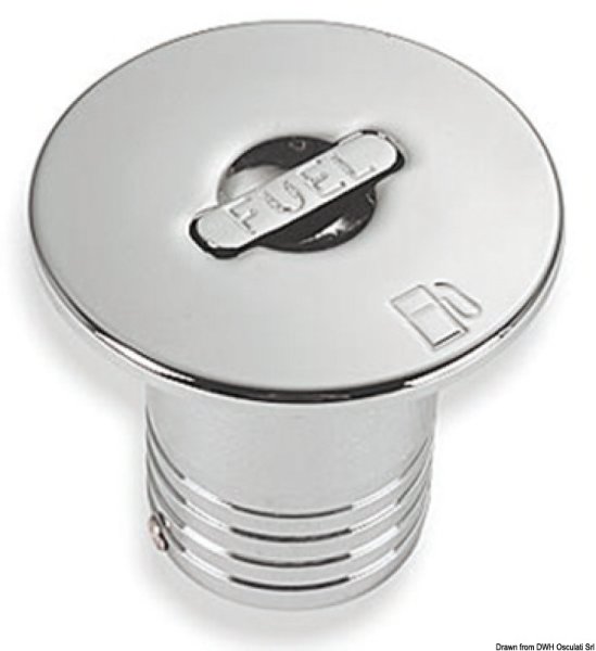 Tappo ottone cromato a filo Fuel 50 mm - 20.667.01